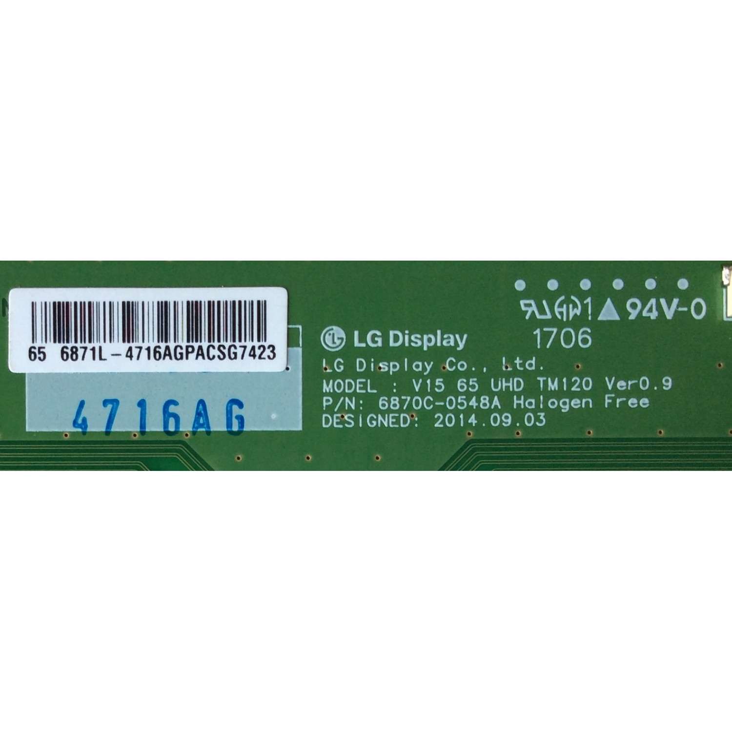 T-CON / PHILIPS 6871L-4716A / 6870C-0548A / 4716A / MODELO 65PFL5602/F7 / PANEL UAD80XH - Imagen 2